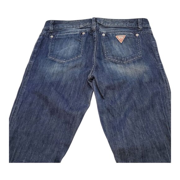 GUESS Jeans SZ 29 Women's Starlet Slim Boot Distressed Blue Jeans - Picture 5 of 13